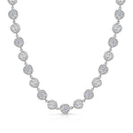 Load image into Gallery viewer, Sterling Silver Solitaire Swirl  Full Necklace
