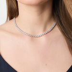 Load image into Gallery viewer, Sterling Silver Millgrain Setting Full Necklace- JOOLS by Jenny Brown
