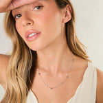 Load image into Gallery viewer, Sterling Silver Ball Necklace Set With Rubover Cubic Zirconias - JOOLS by Jenny Brown
