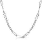 Load image into Gallery viewer, Sterling Silver Full Paperlink Necklace-JOOLS by Jenny Brown
