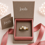 Load image into Gallery viewer, Gold Vermeil Four Stone Bubble Ring
