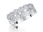 Load image into Gallery viewer, Sterling Silver   S Shape Cubic Zirconia Ring
