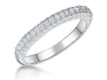 Load image into Gallery viewer, Sterling Silver Cubic Zirconia Half  Eternity Ring
