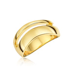 Load image into Gallery viewer, A yellow gold double row  split wave ring -JOOLS by Jenny Brown

