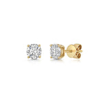 Load image into Gallery viewer, Solitaire Stud 1.5 Carat Lab Grown Diamond Earrings Set in 9ct Yellow Gold

