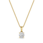 Load image into Gallery viewer, Solitaire 0.5 Carat Lab Grown Diamond Pendant Set in 9ct Yellow Gold-Exclusive Lab Diamonds by Jenny Brown
