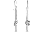 Load image into Gallery viewer, Sterling Silver Single Knot  Drop Earrings
