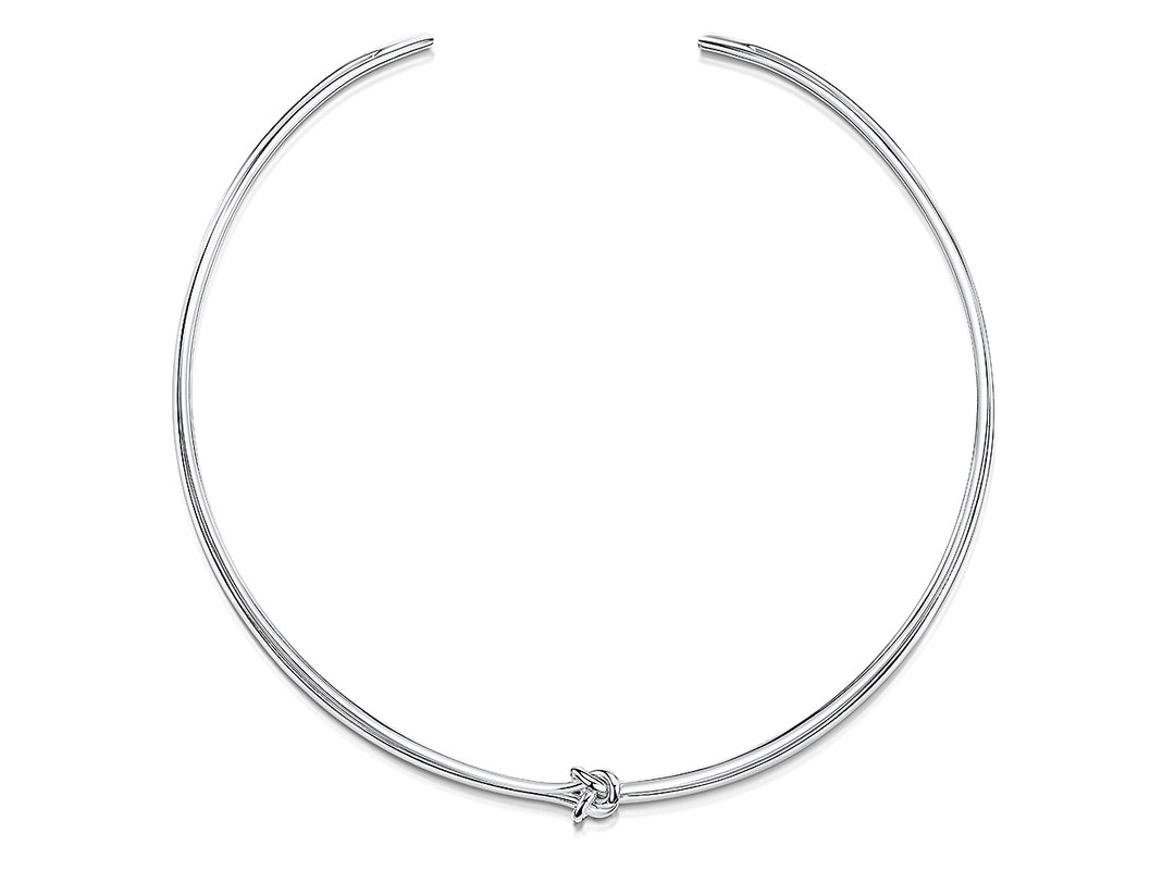 Sterling Silver Single Knot Choker Necklace