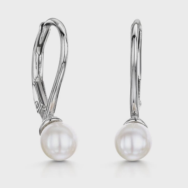 Sterling Silver Pearl French Hook Set Earrings- JOOLS by Jenny Brown
