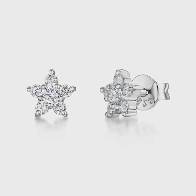 Sterling Silver Small  Star Stud Earrings-JOOLS by Jenny Brown