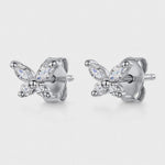 Load and play video in Gallery viewer, Sterling Silver Butterfly Marquise Stud Earrings-JOOLS by Jenny Brown
