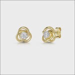 Load and play video in Gallery viewer, Yellow Gold  Small Knot Stud Earrings
