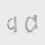 Load and play video in Gallery viewer, Sterling Silver Twisted Huggie  Earrings
