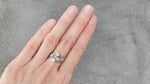 Load and play video in Gallery viewer, Solid 925 sterling silver statement cluster ring with round white cubic zirconia stones in bubble bezel settings.
