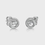 Load and play video in Gallery viewer,  Sterling Silver Cubic Zirconia Small Twirl Stud Earrings -JOOLS by Jenny Brown
