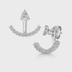 Load and play video in Gallery viewer, Sterling Silver  Petal Stud Jacket Earring
