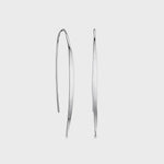 Load and play video in Gallery viewer, Sterling Silver Polished Pull Through Threader  Earrings
