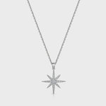 Load and play video in Gallery viewer, Sterling Silver Small North Star Necklace Set With Cubic Zirconia- Jools By Jenny Brown
