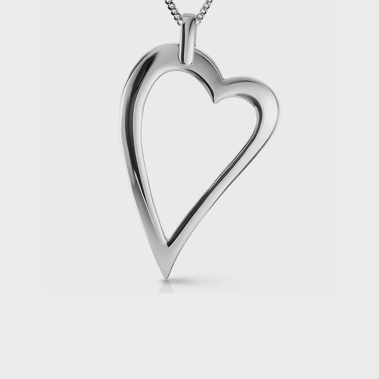 Sterling Silver Small Dali Heart Pendant-JOOLS by Jenny Brown