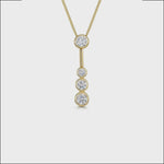 Load and play video in Gallery viewer, Yellow Gold Four Stone Drop Bubble Pendant - JOOLS By Jenny Brown
