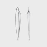 Load and play video in Gallery viewer, Sterling Silver Pull Through  Diamond Tip  Style Threader Earrings

