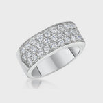 Load and play video in Gallery viewer, Sterling Silver Chunky  Half Pave Set Ring
