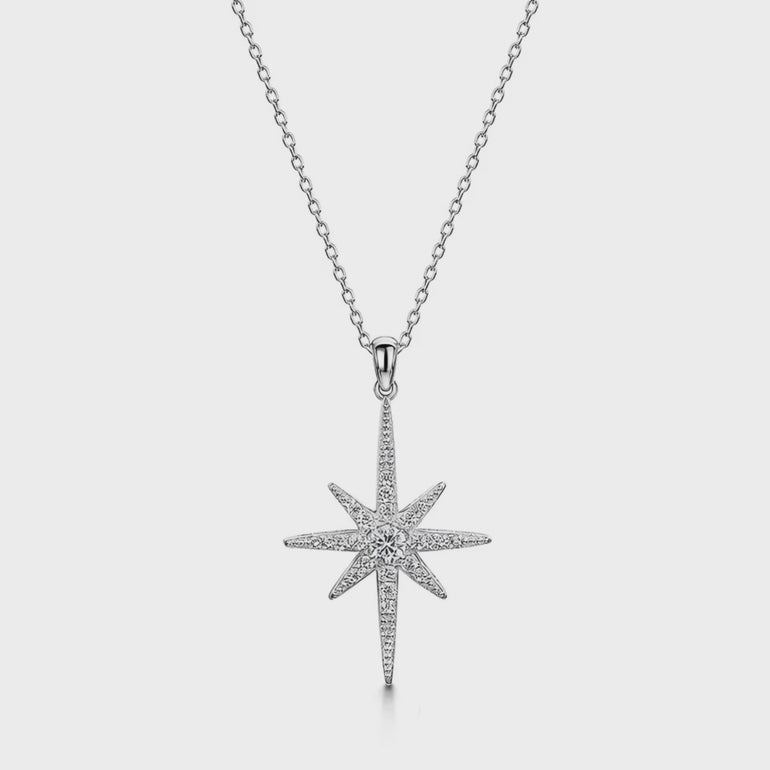 Sterling Silver Small North Star Necklace - JOOLS By Jenny Brown