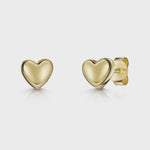 Load and play video in Gallery viewer, Yellow Gold Vermeil Bubbly Heart Stud Earrings-JOOLS by Jenny Brown
