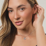 Load and play video in Gallery viewer, Sterling Silver Encrusted Zirconia Snowflake Pendant - JOOLS By Jenny Brown
