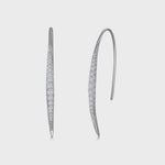 Load and play video in Gallery viewer, Sterling Silver Pave Set  Pull Through Earrings
