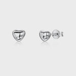 Load and play video in Gallery viewer, Sterling Silver Bubbly Heart Earrings

