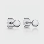 Load and play video in Gallery viewer, Sterling Silver Plain Round Stud Earrings
