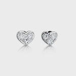 Load and play video in Gallery viewer, Sterling Silver Flat Heart Stud Earrings- JOOLS By Jenny Brown
