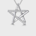 Load and play video in Gallery viewer, Sterling Silver  5 Sided Star Half Set With Cubic Zirconias- JOOLS By Jenny Brown
