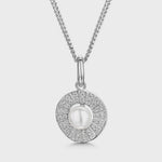 Load and play video in Gallery viewer, Silver Pearl Sunburst Necklace- JOOLS By Jenny Brown
