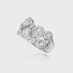Load and play video in Gallery viewer, Sterling Silver 13 Stone Cubic Zirconia Bubble Ring
