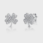 Load and play video in Gallery viewer, Sterling Silver Leaf Clover Earrings - JOOLS By Jenny Brown

