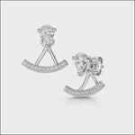 Load and play video in Gallery viewer, Sterling Silver  Cubic Zirconia  Pear Bale  Earrings
