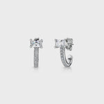 Load and play video in Gallery viewer, Sterling Silver Earrings Half Huggie Earrings
