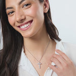 Load and play video in Gallery viewer, Sterling Silver Twisted Cross Pendant
