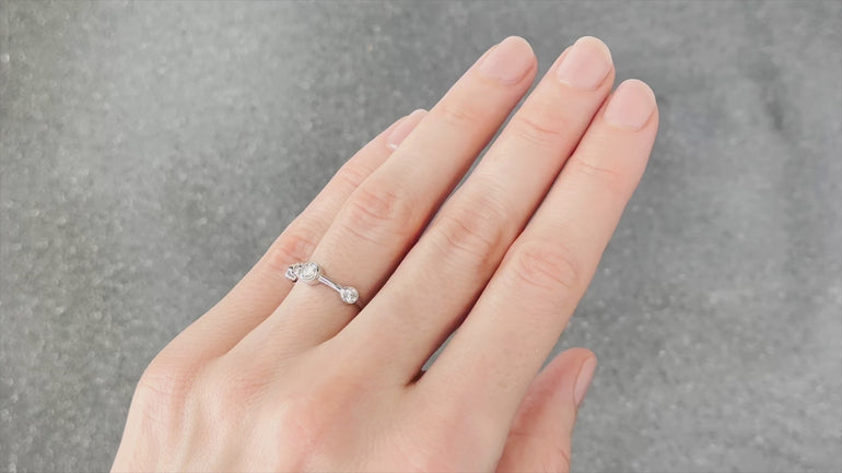 Sterling Silver Single Row Bubble Ring