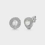 Load and play video in Gallery viewer, Sterling Silver Pearl Art Deco  Baguette Earrings
