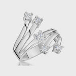 Load and play video in Gallery viewer, Sterling Silver Stranded Ring With Cubic Zirconia
