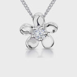Load and play video in Gallery viewer, Sterling Silver  Five Petal Flower Pendant - JOOLS By Jenny Brown
