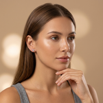 Load image into Gallery viewer, Sterling Silver Emerald Cut Stud Earrings
