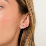Load image into Gallery viewer, Sterling Silver Overlapping Corner Earrings
