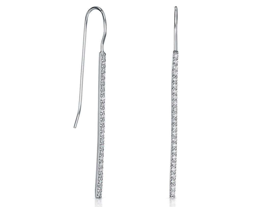 Sterling Silver Long Stick Earrings