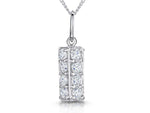 Load image into Gallery viewer, Sterling Silver Rectangle Pave  Pendant
