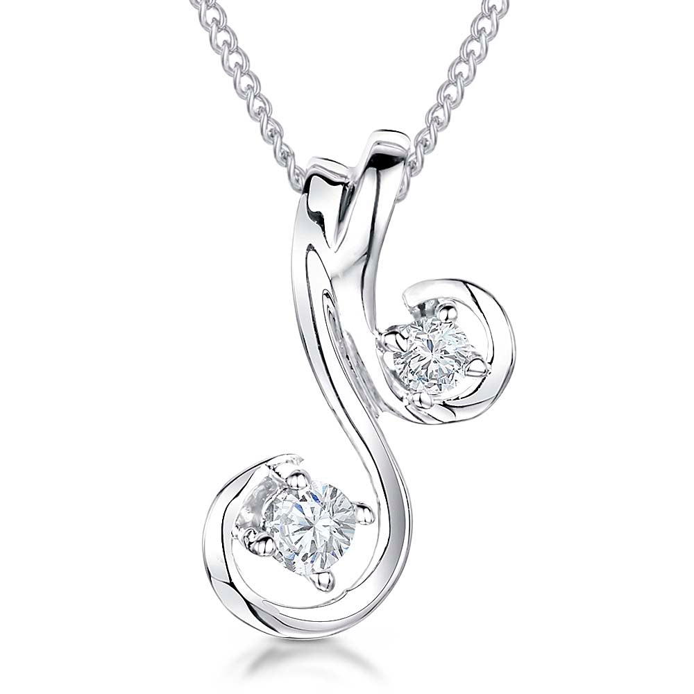 Sterling Silver Simple S Shape Pendant - JOOLS By Jenny Brown