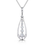Load image into Gallery viewer, Sterling Silver Open Teardrop Pendant
